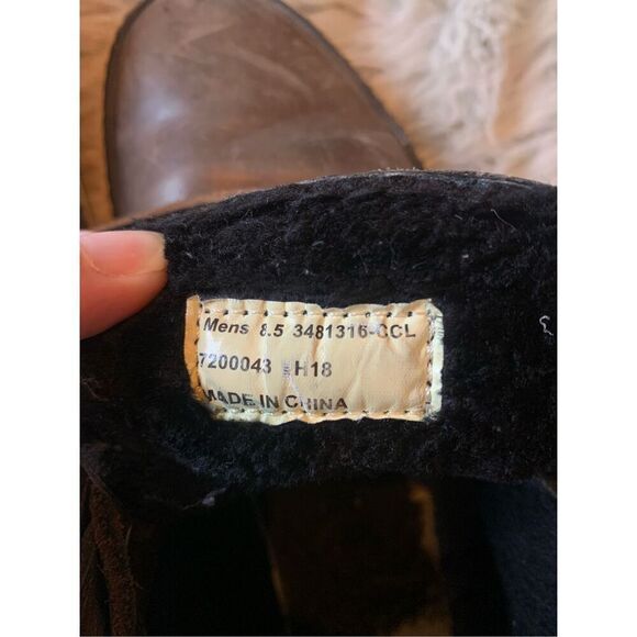 Frye Men’s Gates Chukka Shearling Boots Chocolate Size 8.5